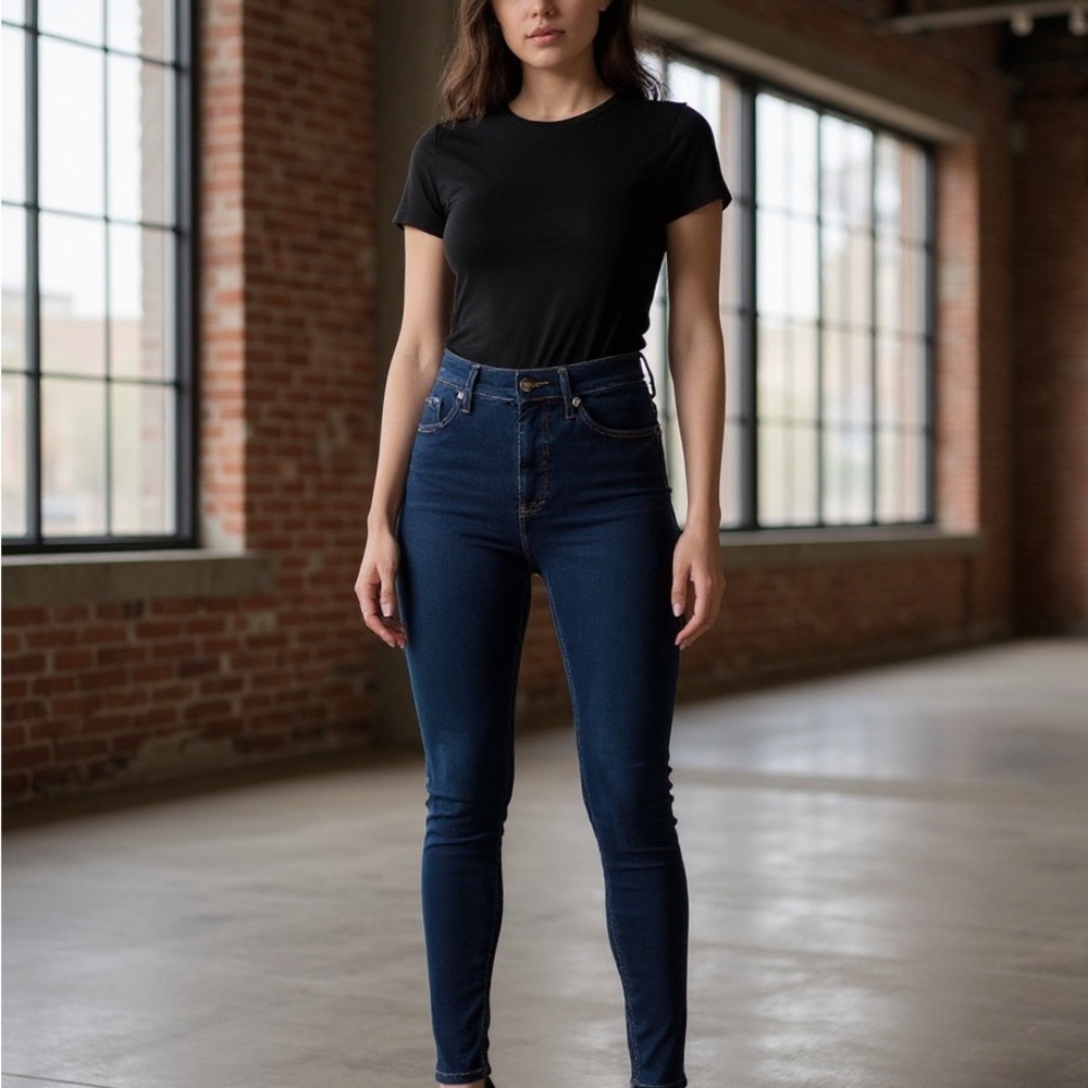 Express Dark Blue High Rise Women's Skinny Jeans - Size 0, Great Condition
